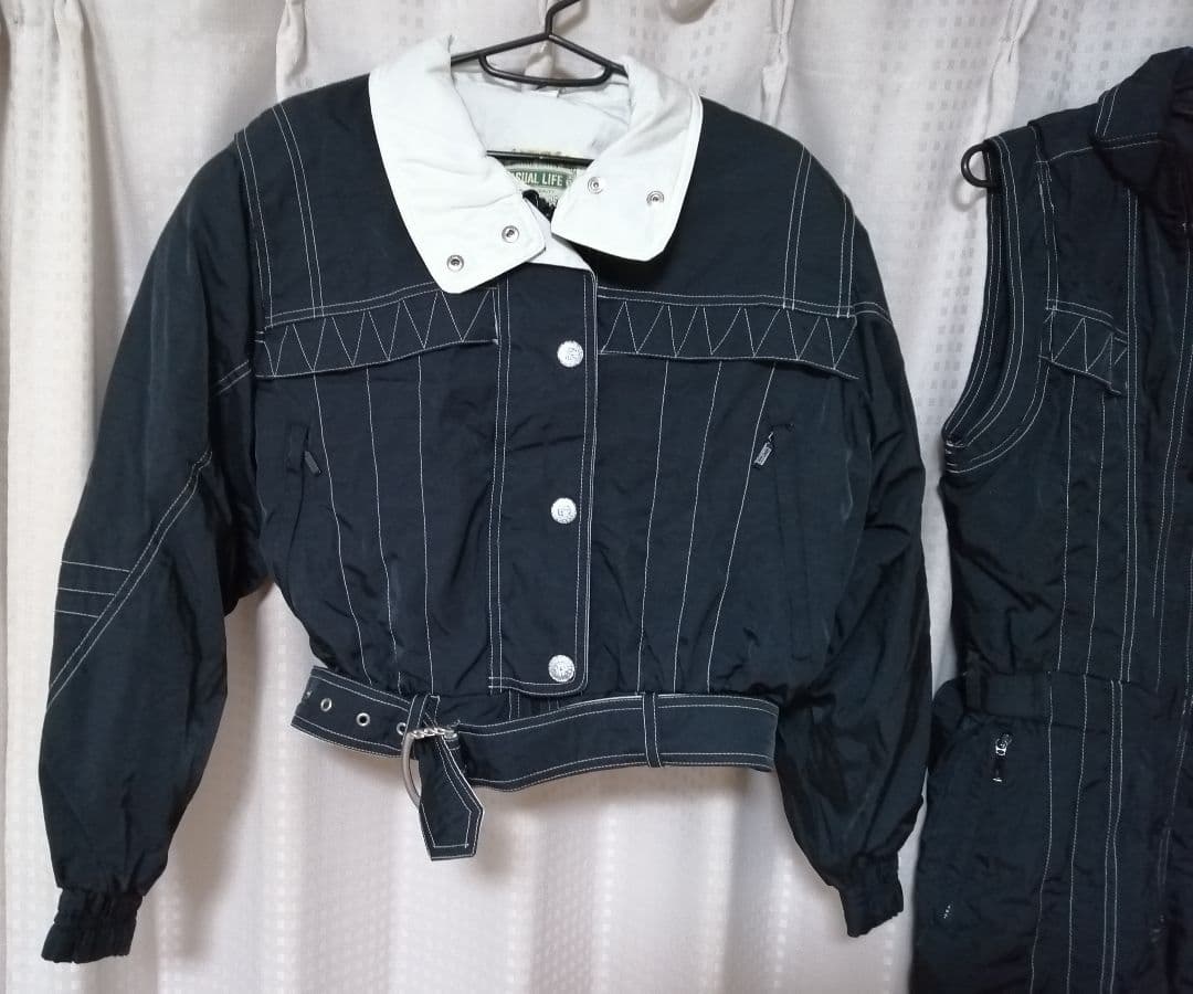 ノースリーブ ジャンプスーツ つなぎ&ジャンパーセット フード付き