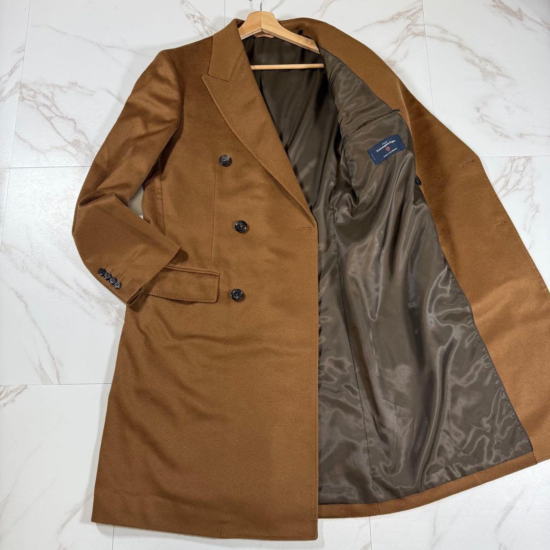 【美品/カシミヤ100%/M】エルメネジルドゼニア チェスターコート ベージュ