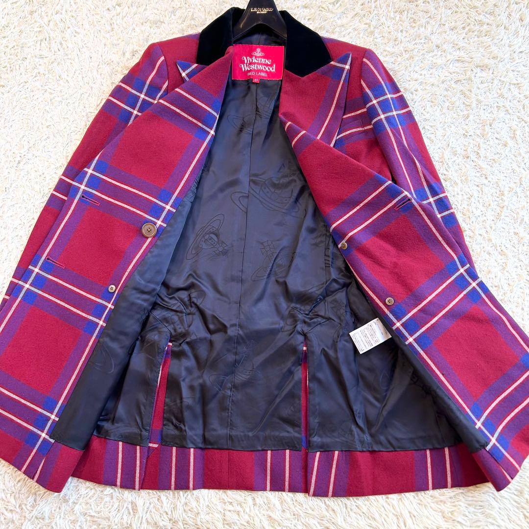 【超希少極美✨️ヴィヴィアンウエストウッド】 タータンチェック ジャケット 赤