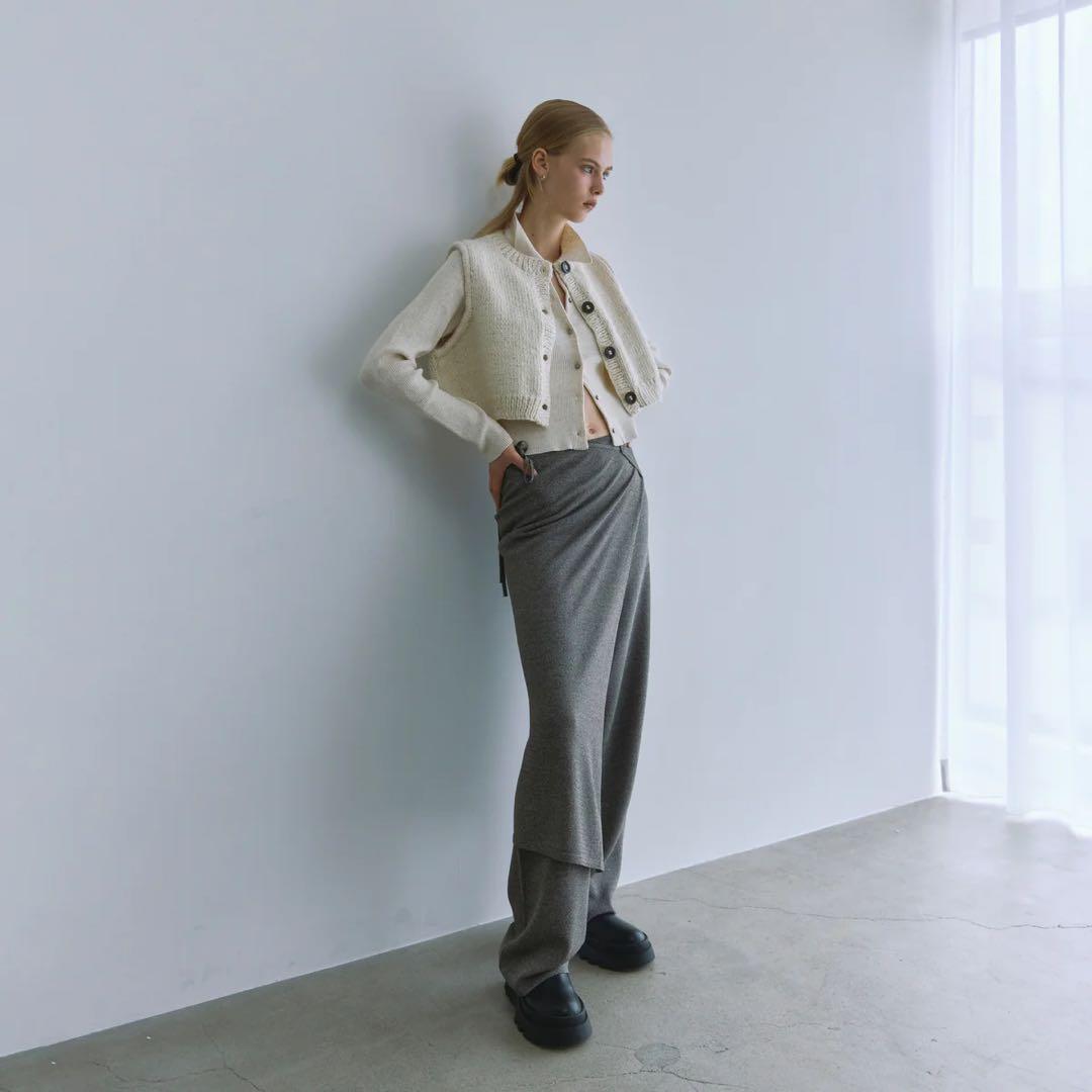 Wrapスカーフニットパンツ