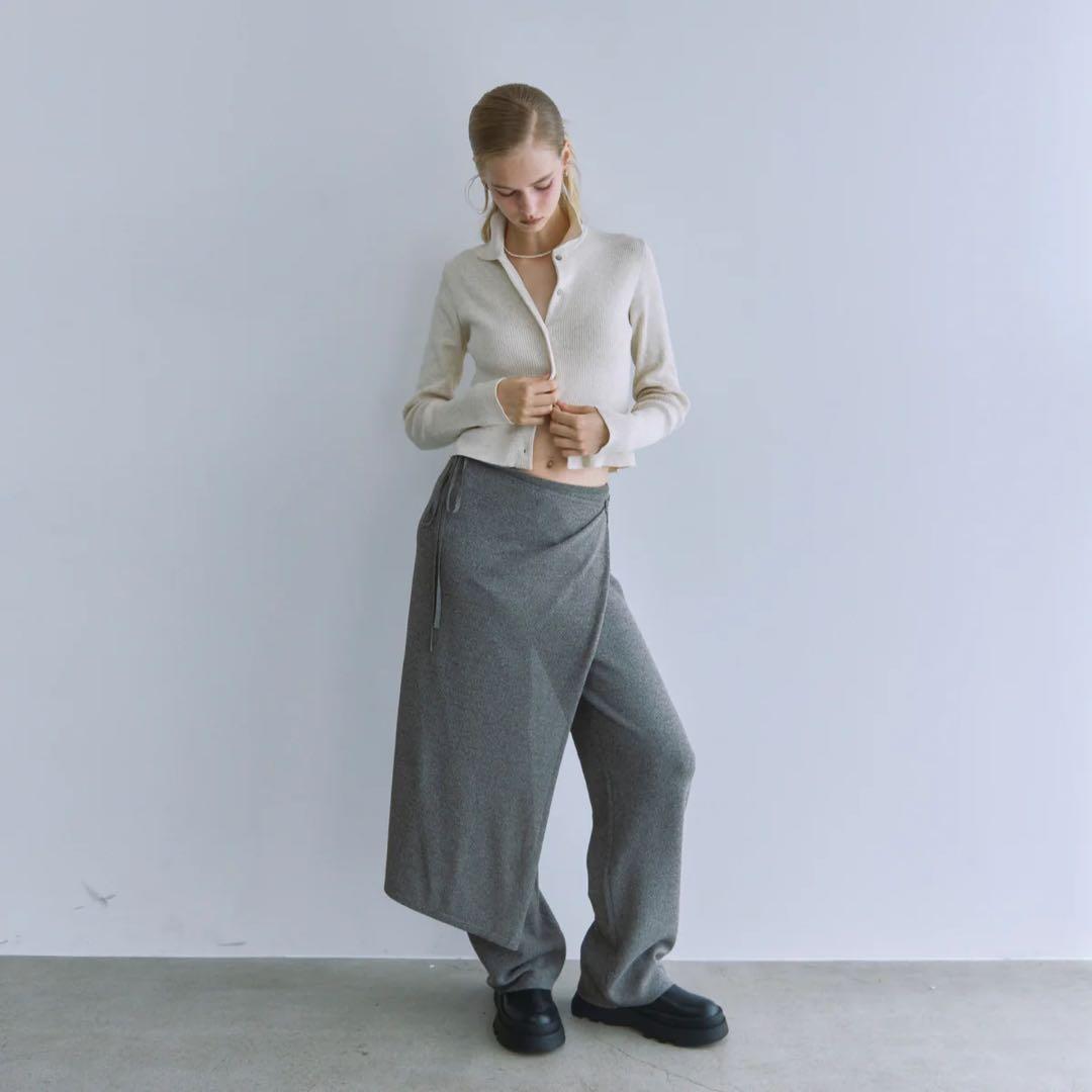 Wrapスカーフニットパンツ