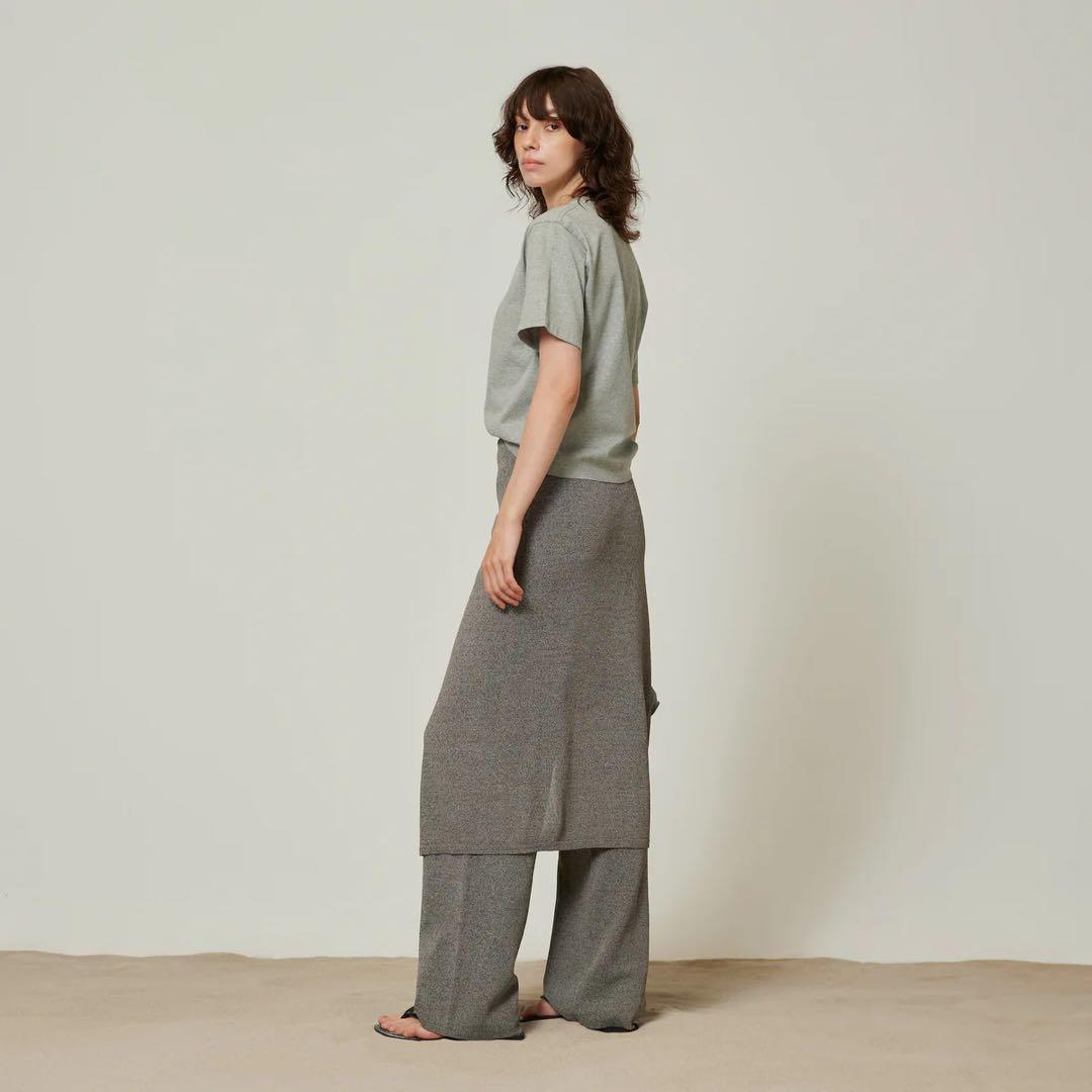 Wrapスカーフニットパンツ