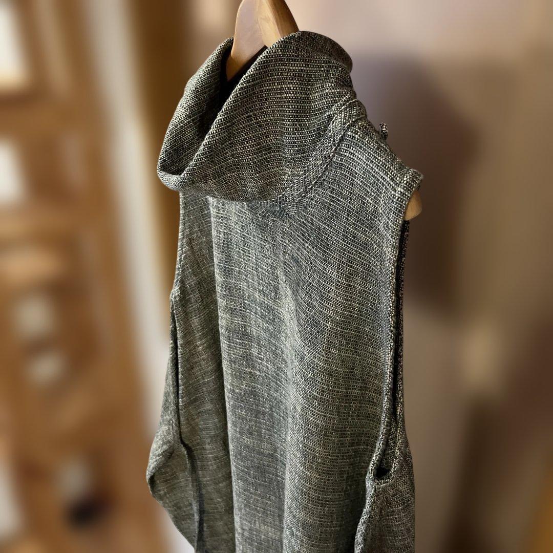 美品 うさとの服 綿 エプロンドレス 藍染 草木染め usaato ウサト