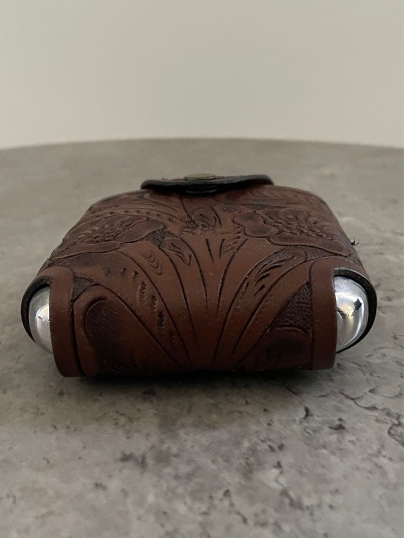 RRL ラルフローレン　カービングレザーヒップフラスコ