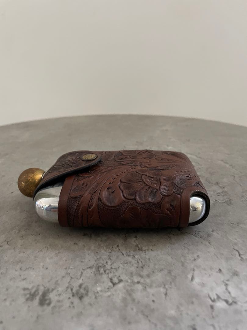 RRL ラルフローレン　カービングレザーヒップフラスコ