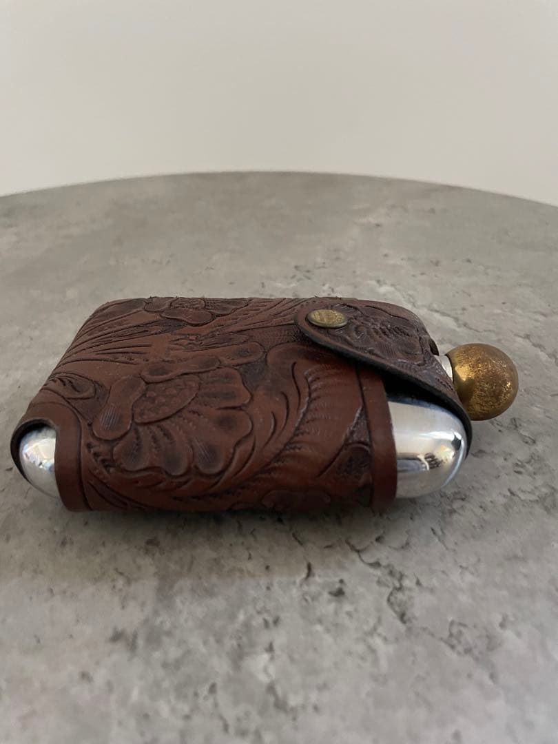 RRL ラルフローレン　カービングレザーヒップフラスコ