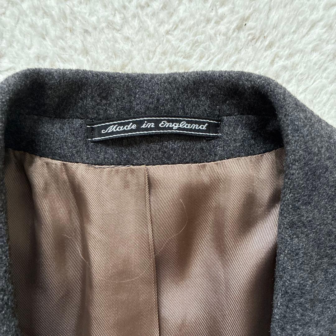 オースチンリード チェスターコート イングランド製 グレー ウール アンゴラ