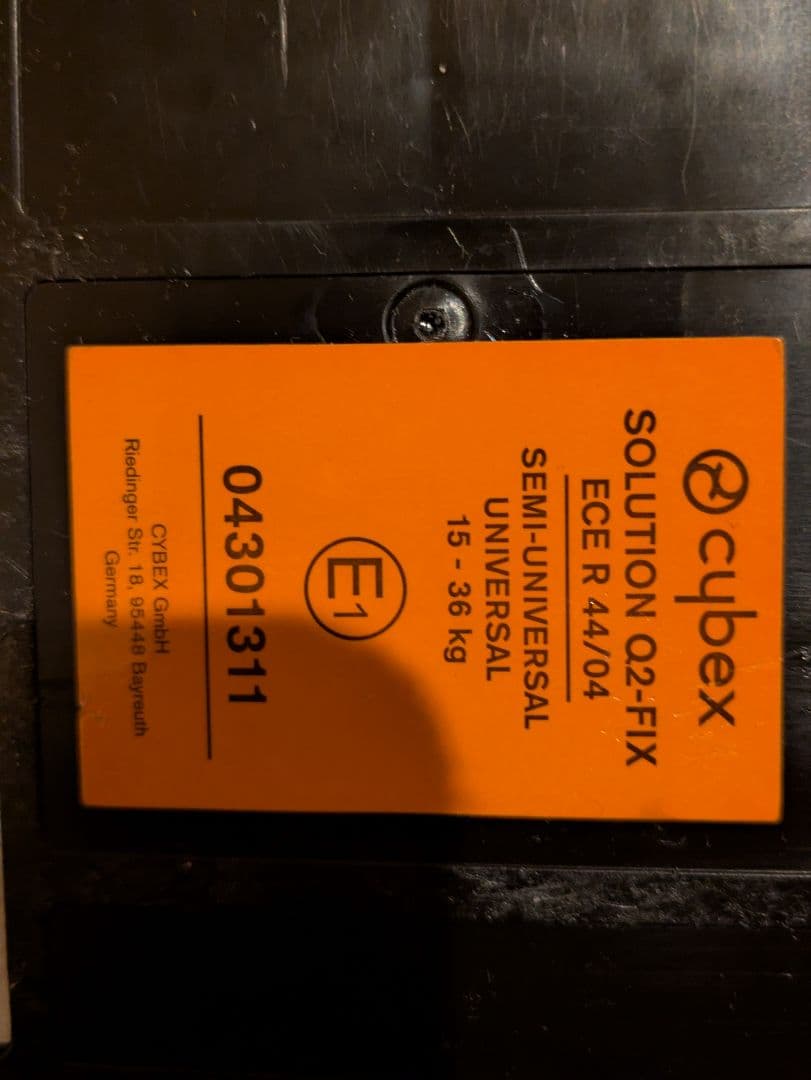 サイベックスジュニアシートQ2-FIX