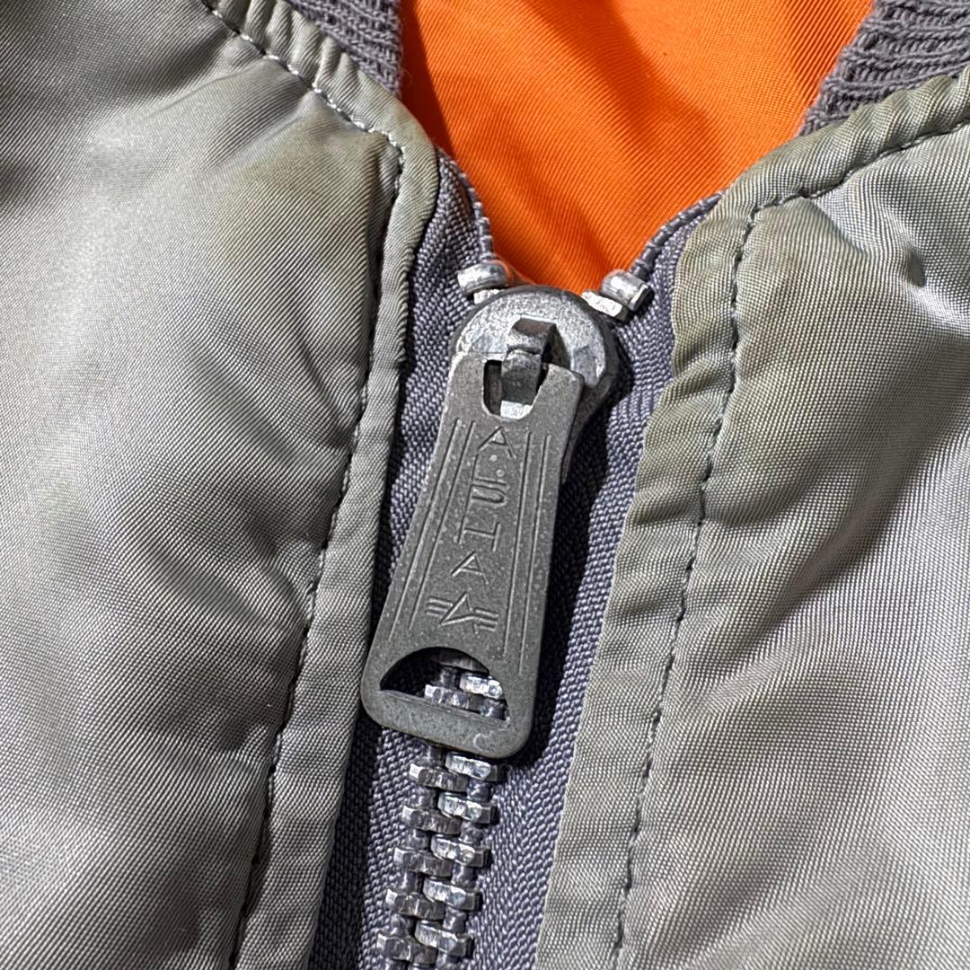 90s USA製 ALPHA ma-1 bomber jacket SILVER