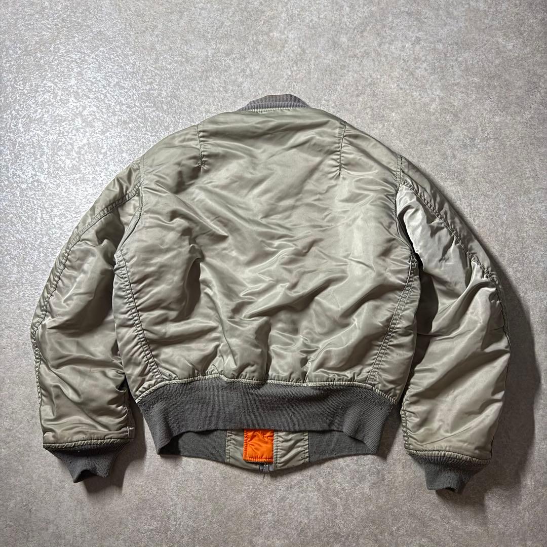 90s USA製 ALPHA ma-1 bomber jacket SILVER