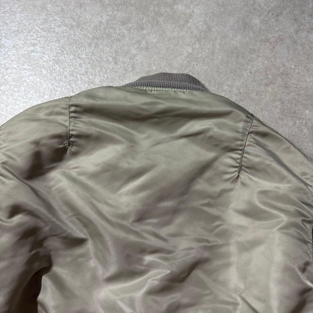 90s USA製 ALPHA ma-1 bomber jacket SILVER