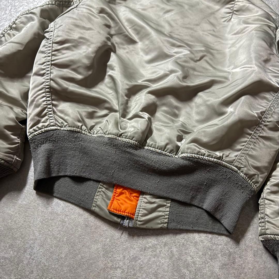 90s USA製 ALPHA ma-1 bomber jacket SILVER