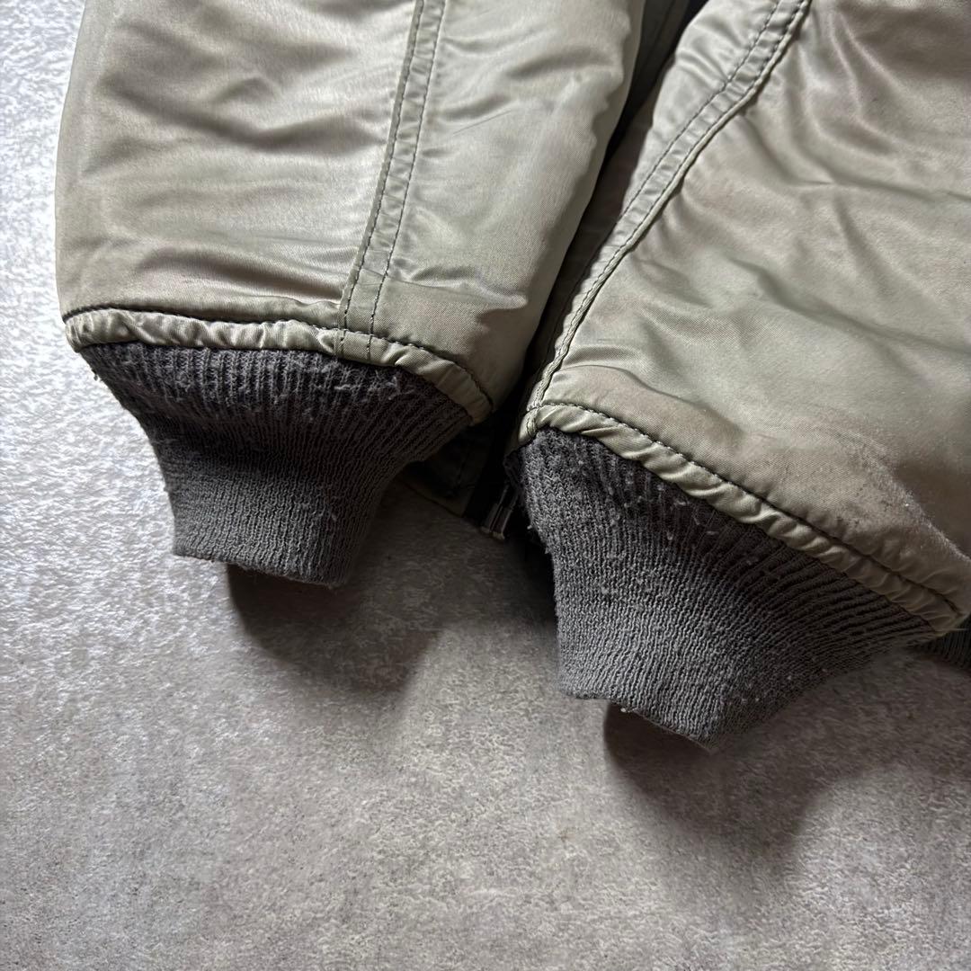 90s USA製 ALPHA ma-1 bomber jacket SILVER