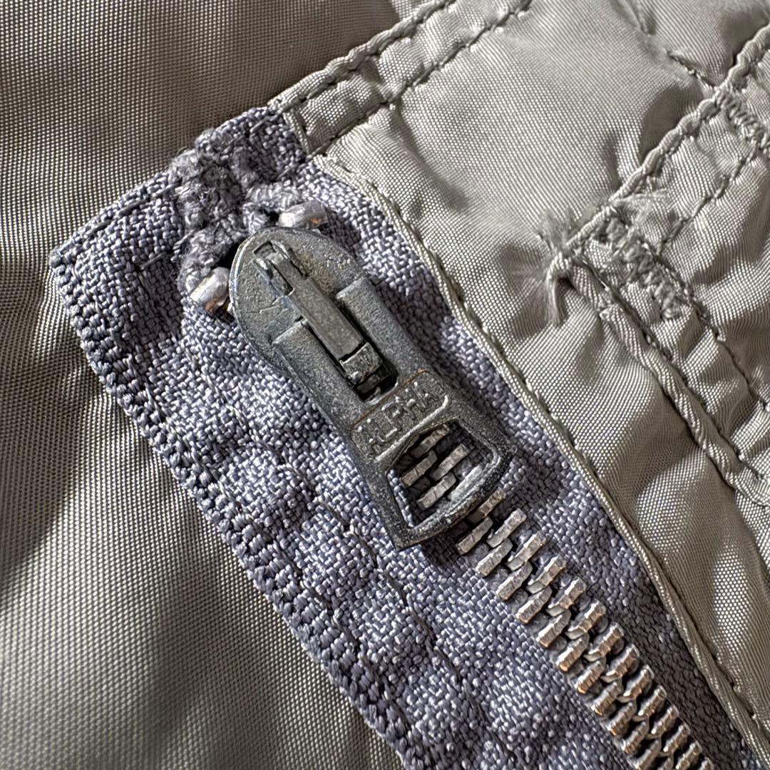 90s USA製 ALPHA ma-1 bomber jacket SILVER