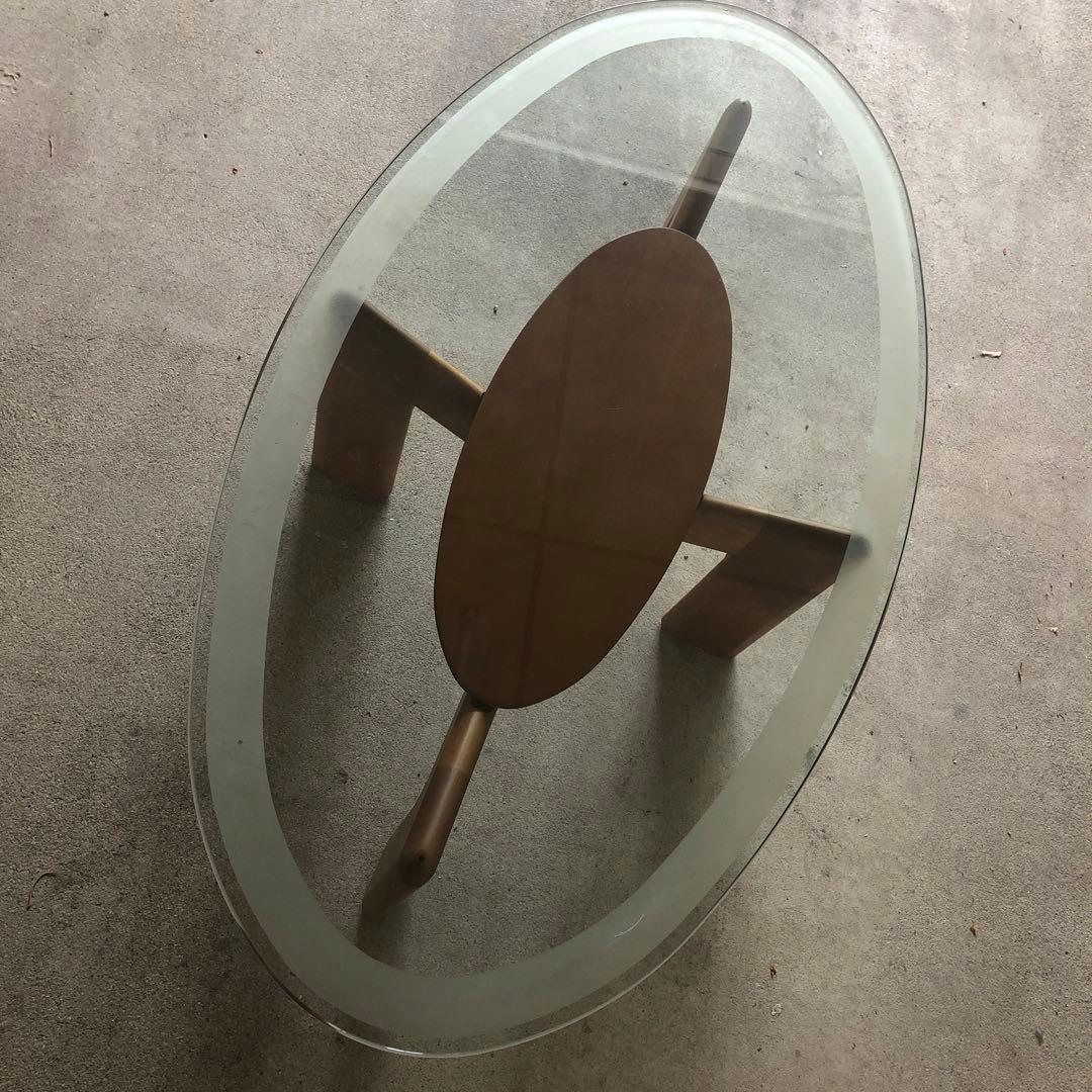 オシャレ！マルニ木工 maruni ガラストップテーブル 120cm幅