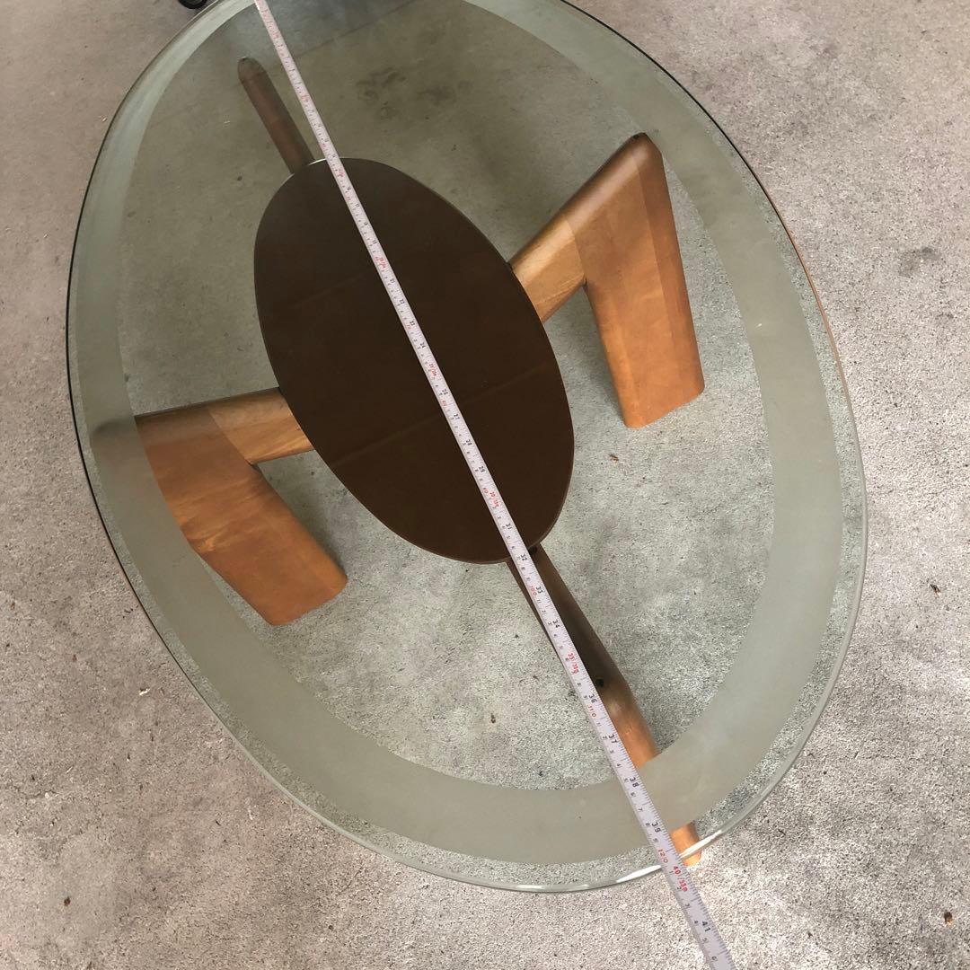 オシャレ！マルニ木工 maruni ガラストップテーブル 120cm幅