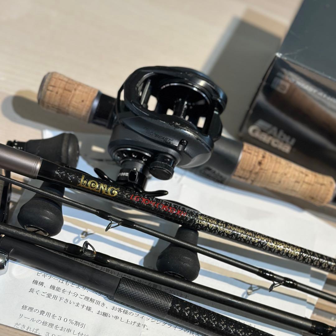 レボ・ビースト41 HS-L 左巻きキャスティングパックロッドセットまとめ売り