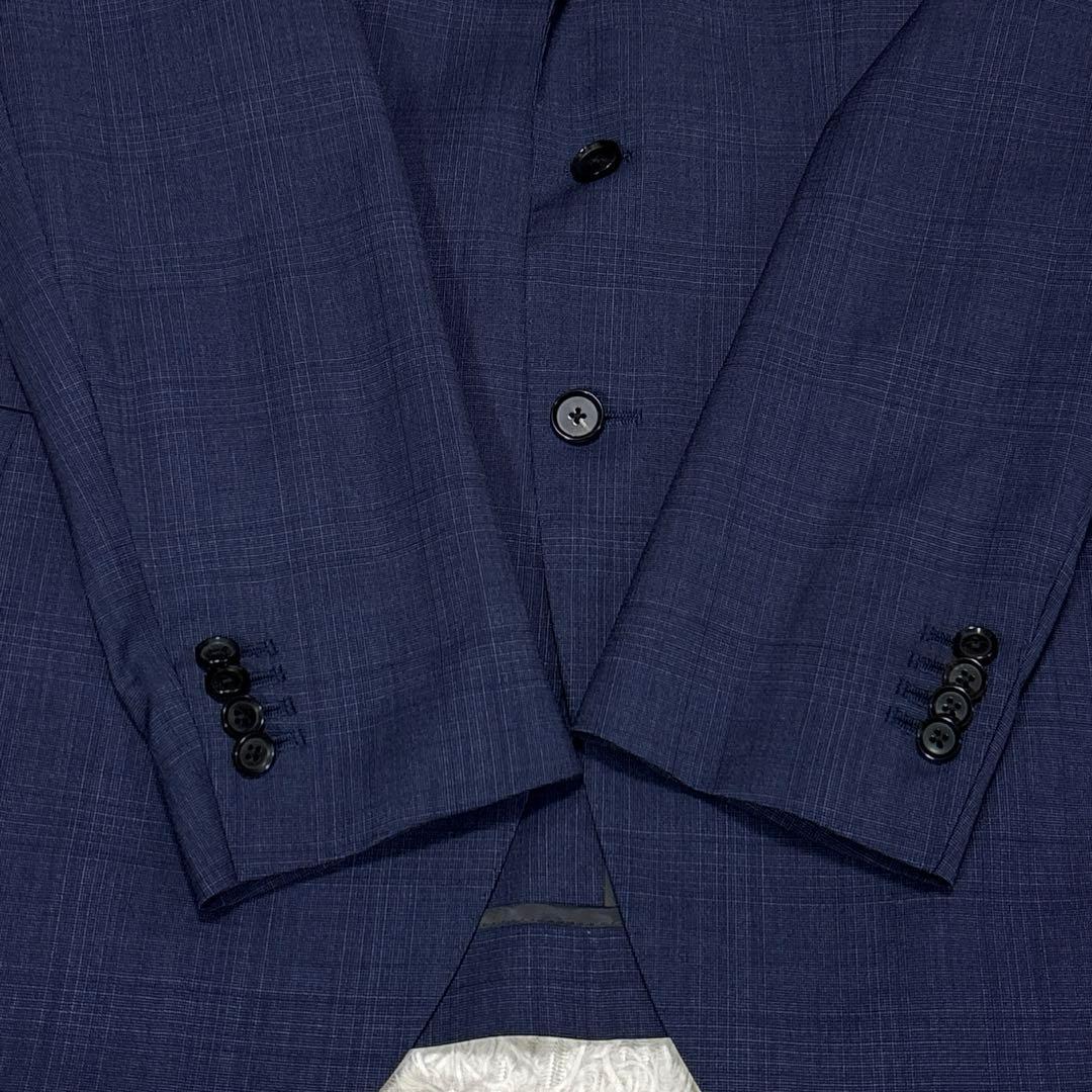 極美品 オリヒカ REDA メンズスーツ セットアップ 背抜き ウール ネイビー