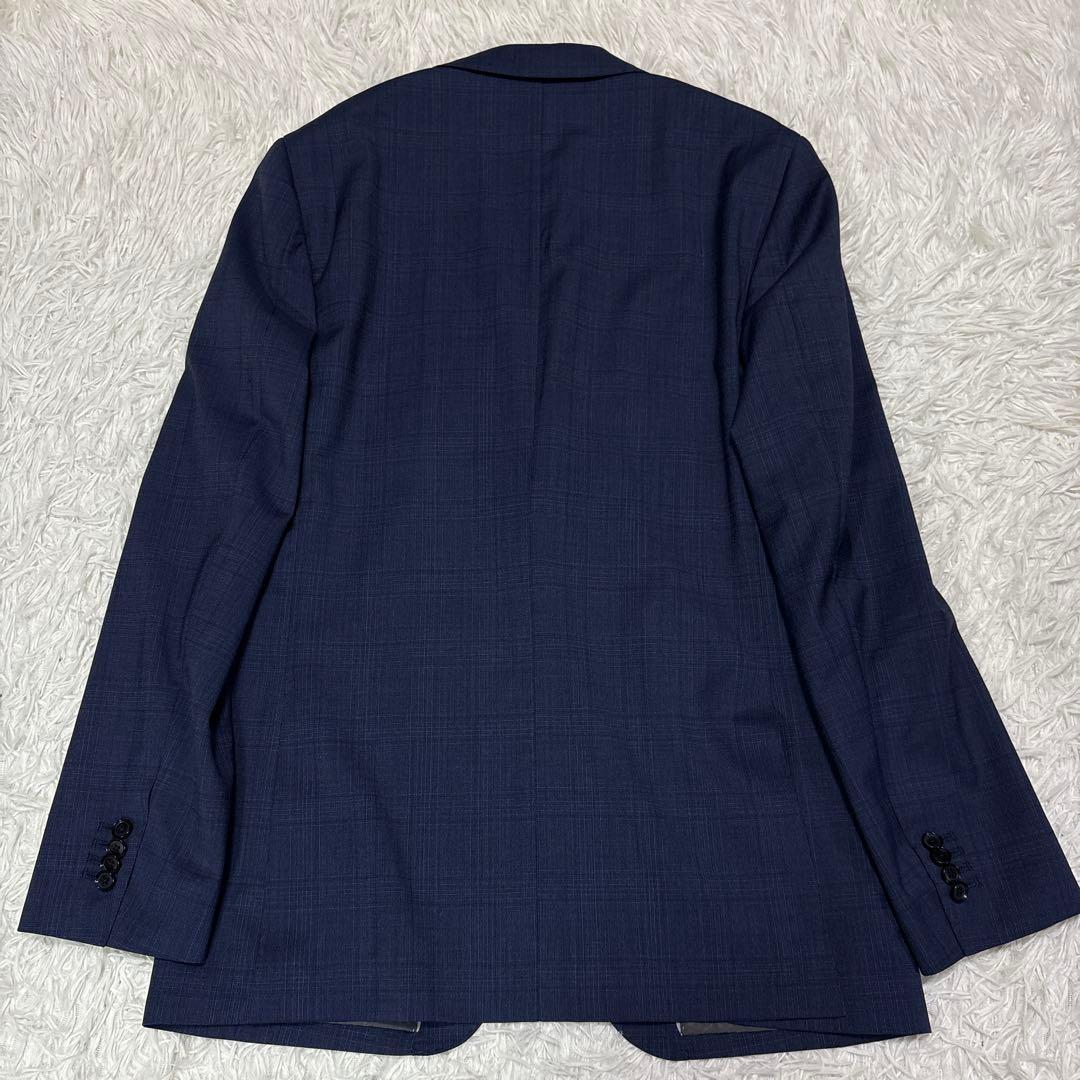 極美品 オリヒカ REDA メンズスーツ セットアップ 背抜き ウール ネイビー