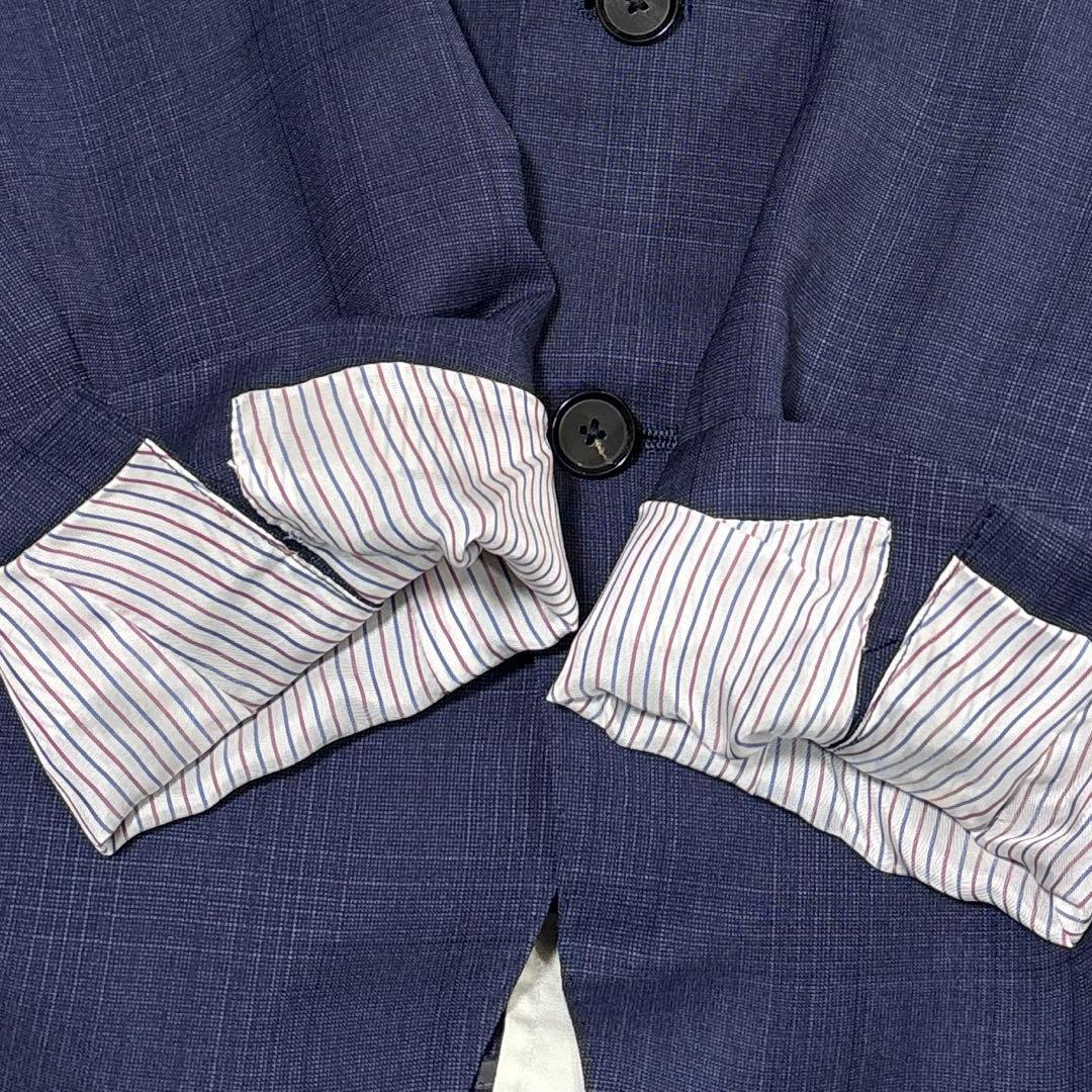 極美品 オリヒカ REDA メンズスーツ セットアップ 背抜き ウール ネイビー