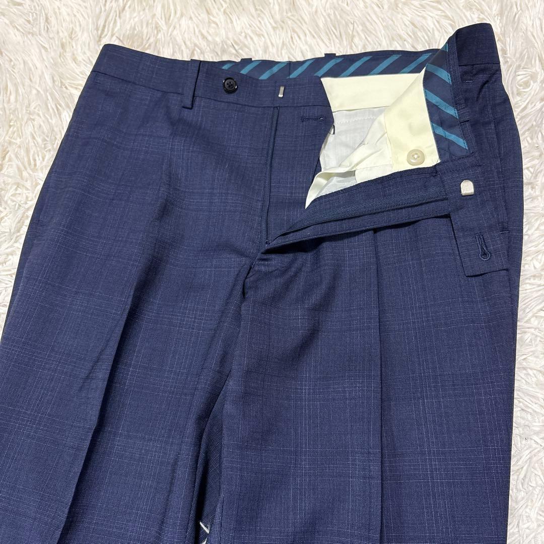 極美品 オリヒカ REDA メンズスーツ セットアップ 背抜き ウール ネイビー