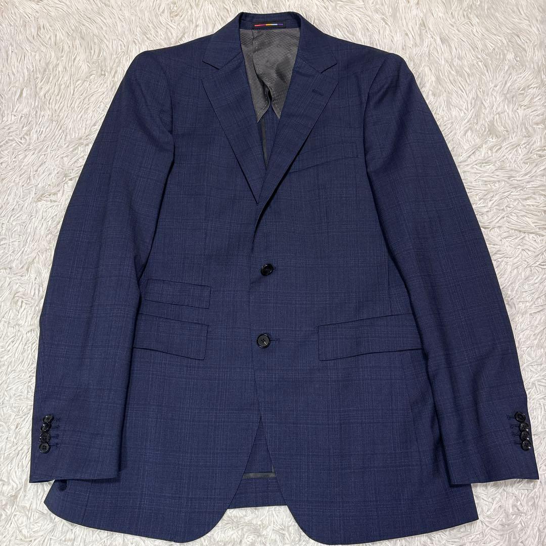 極美品 オリヒカ REDA メンズスーツ セットアップ 背抜き ウール ネイビー