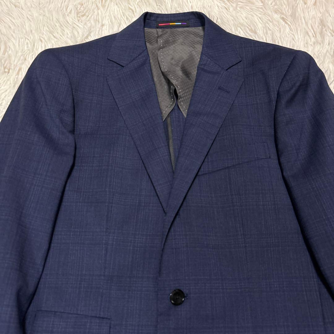 極美品 オリヒカ REDA メンズスーツ セットアップ 背抜き ウール ネイビー