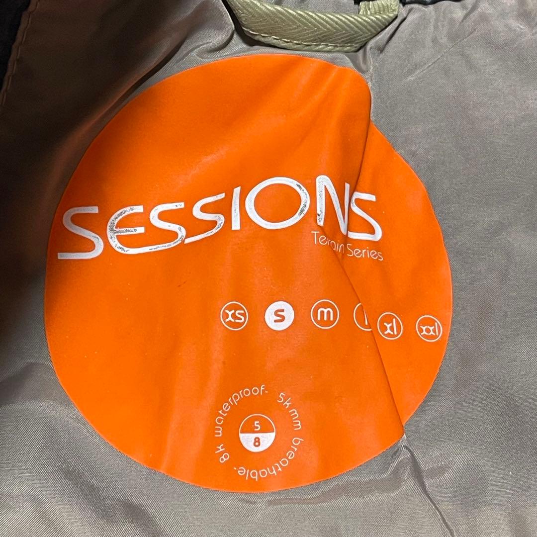 極美品 SESSIONS セットアップ スキー スノボウェア 上下 セッションズ