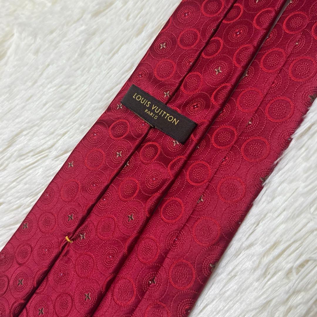 【未使用級】LOUIS VUITTON ブランもネクタイ　シルク　光沢