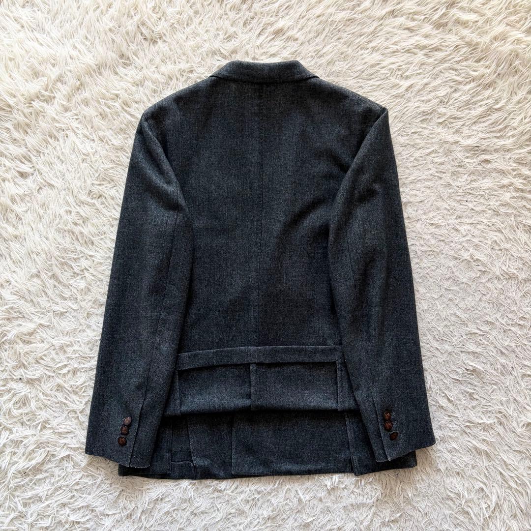 <美品>BOGLIOLI DOVERカシミヤ ダークグレー ダブルジャケット44