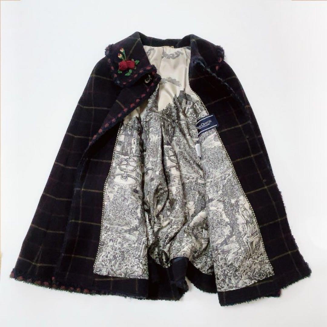 美品 ロイスクレヨン 2013年受注コート マント型ケープコート ルアーナ