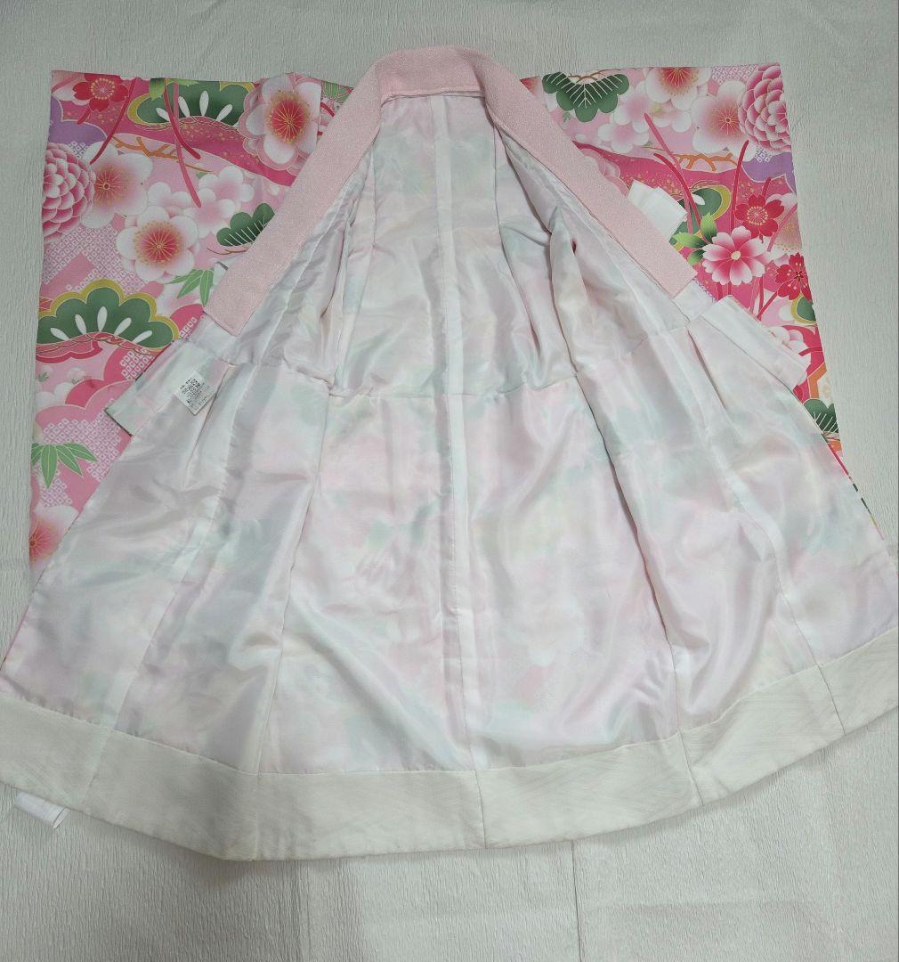 3歳☆式部浪漫 七五三 着物被布セット くす玉ピンク