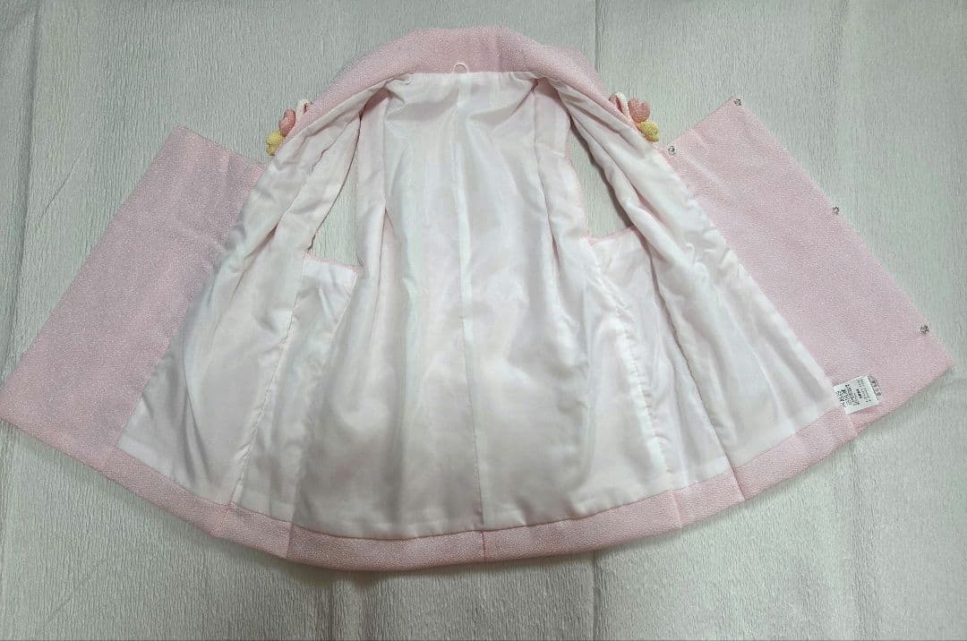 3歳☆式部浪漫 七五三 着物被布セット くす玉ピンク