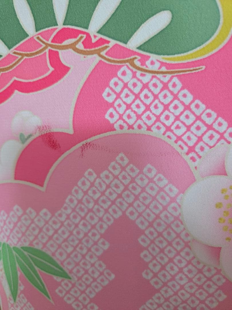 3歳☆式部浪漫 七五三 着物被布セット くす玉ピンク