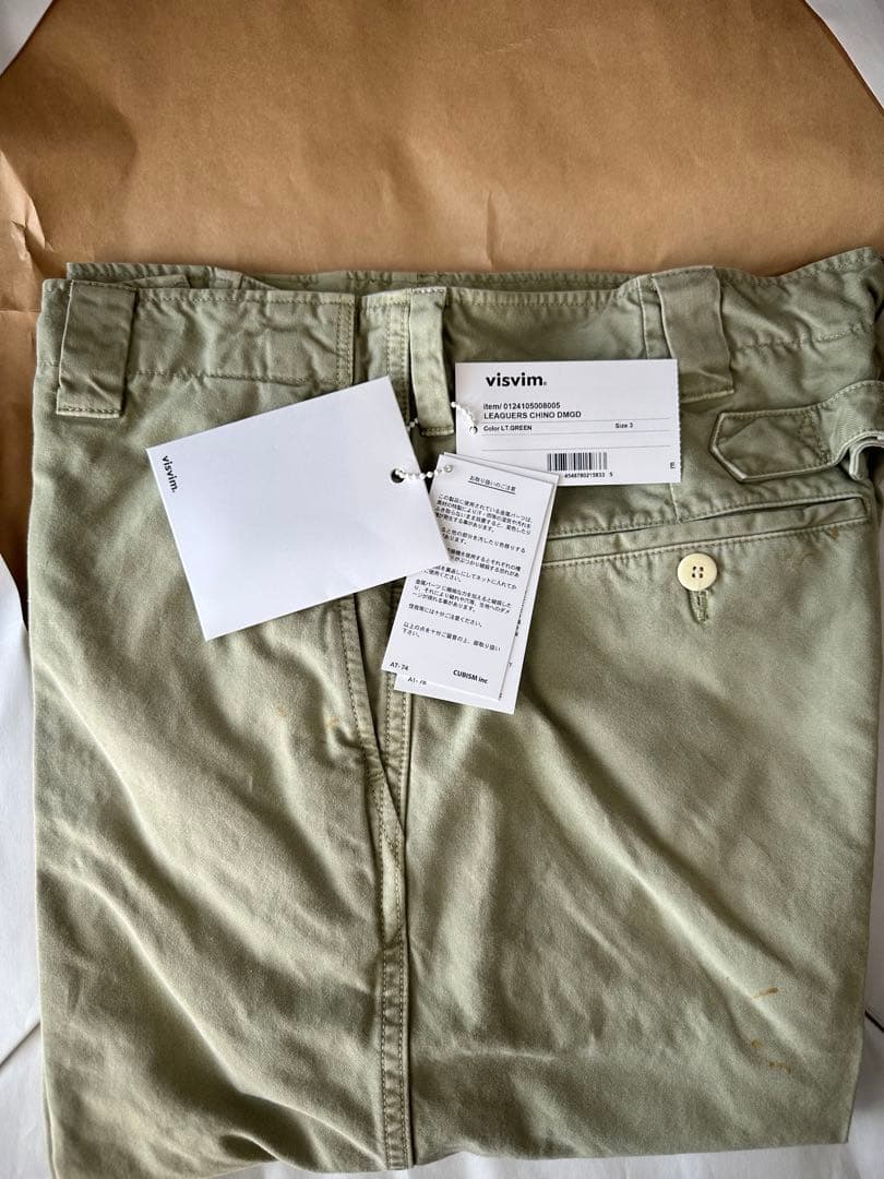 パンツ visvim LEAGUERS CHINO DMGD LT.GREEN