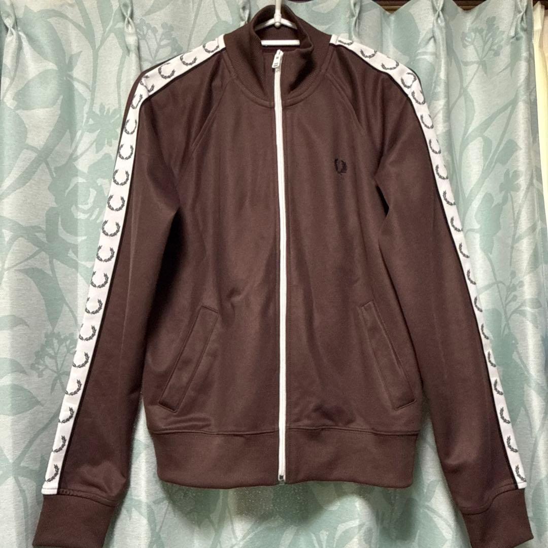 FRED PERRY ブラウン ジップアップジャケット UK 10