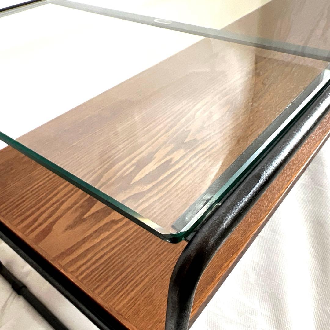 アデペシュ・ソコフ・アイアンガラステーブル・120cm