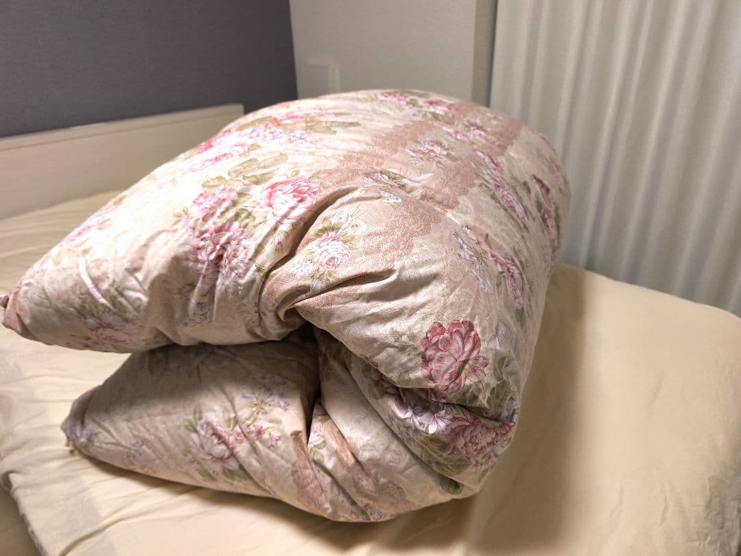 羽毛布団　シングル　羽毛掛け布団　ダウンウォッシュ仕上げ　リフォーム品