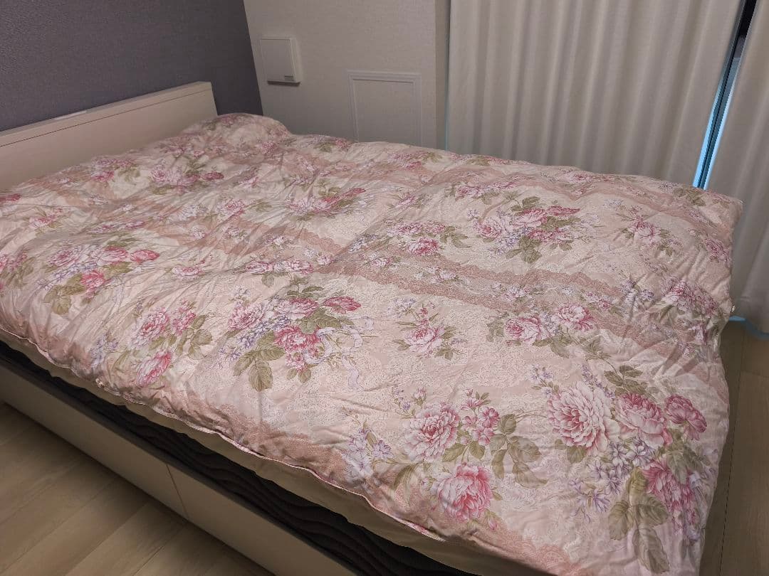 羽毛布団　シングル　羽毛掛け布団　ダウンウォッシュ仕上げ　リフォーム品