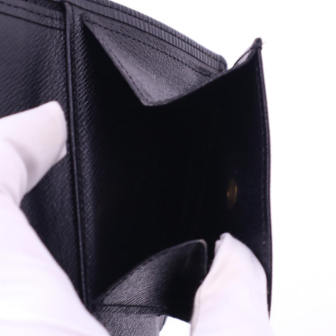 ルイヴィトン エピ 二つ折り財布 ブラック ポルト ビエ カルトクレディモネ 黒