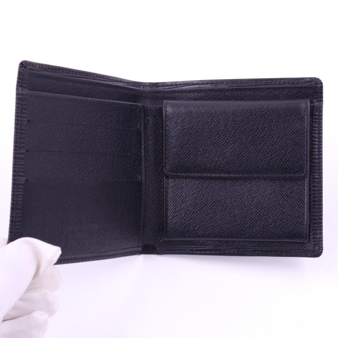 ルイヴィトン エピ 二つ折り財布 ブラック ポルト ビエ カルトクレディモネ 黒