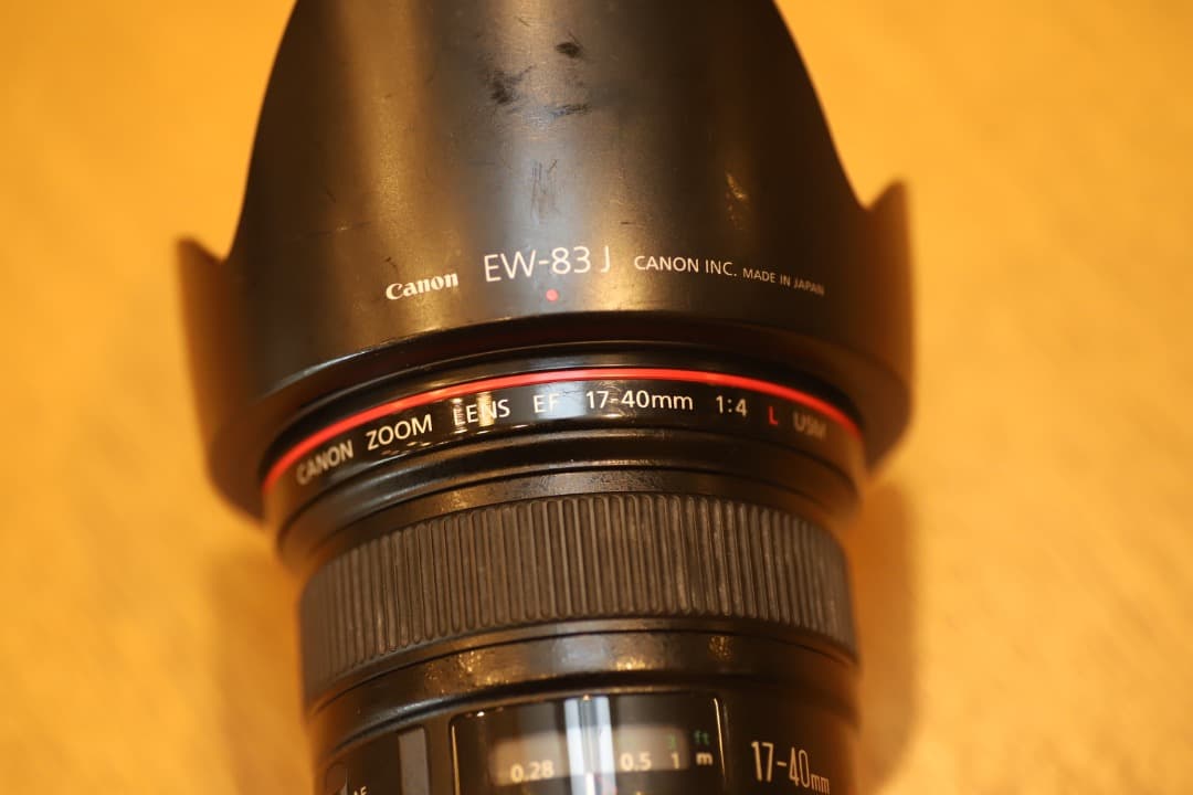 【程度良好】キヤノン Canon EF 17-40mm F4 L USMフード付