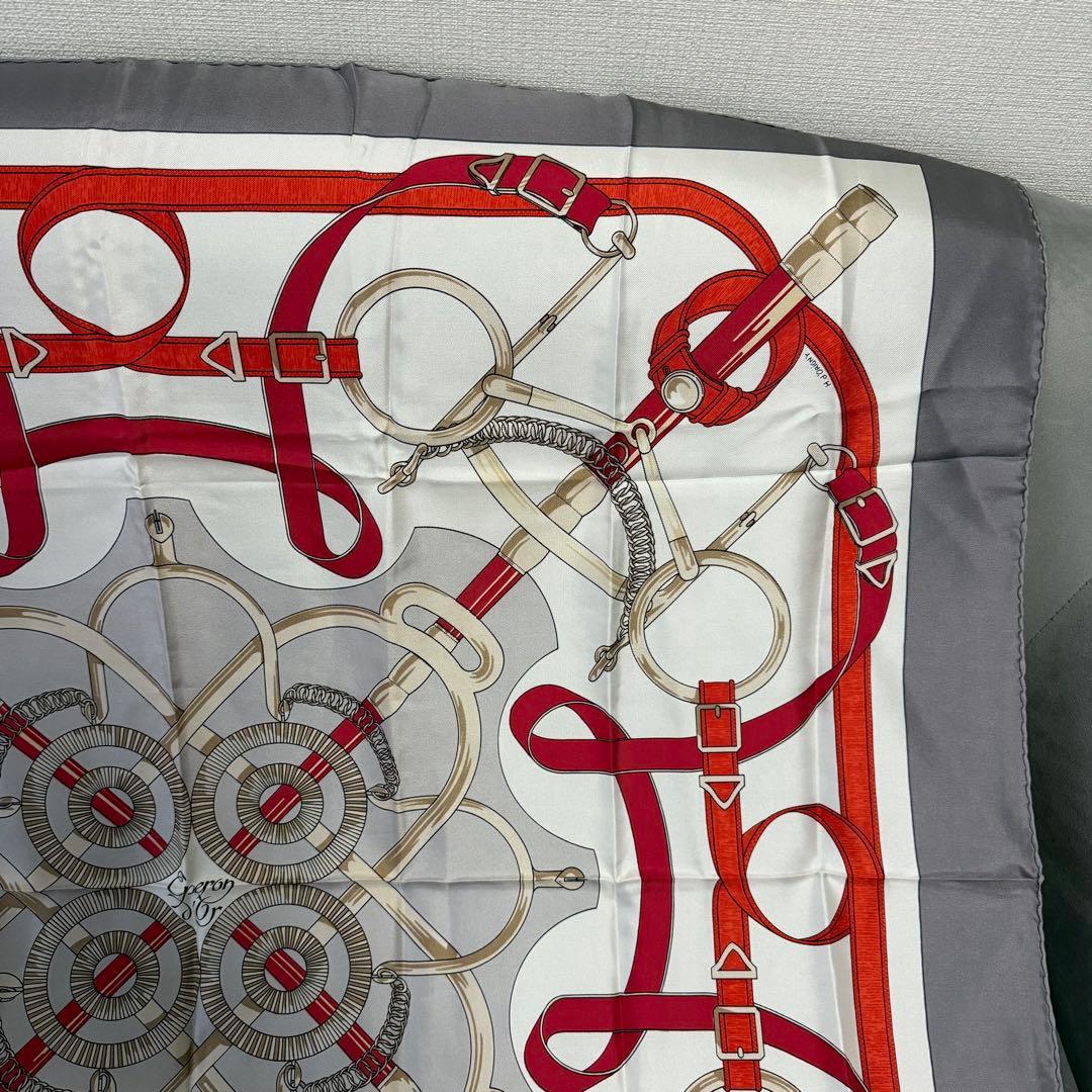 エルメス カレ 90 エプロン ドール シルク スカーフ バンダナ