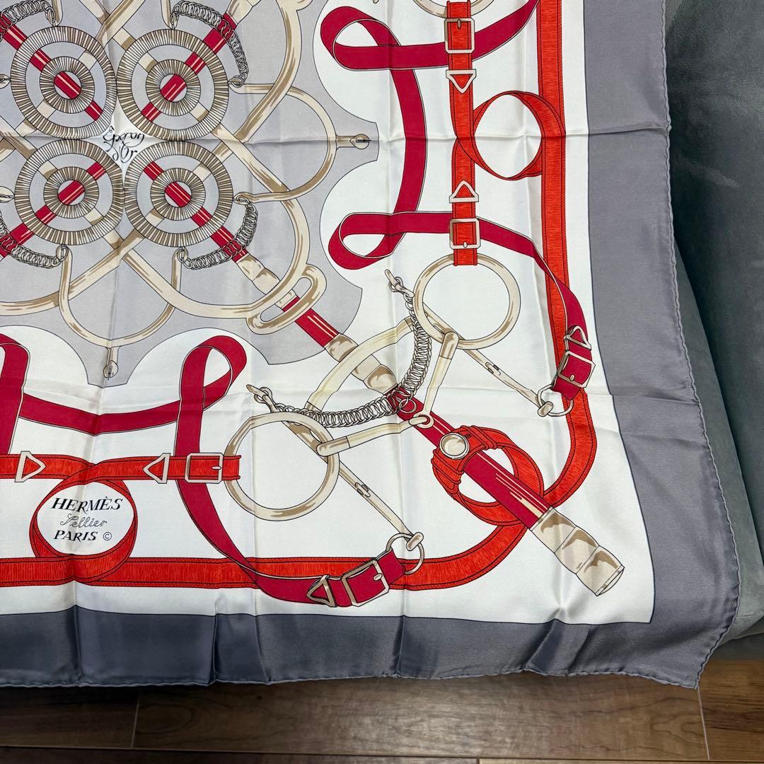 エルメス カレ 90 エプロン ドール シルク スカーフ バンダナ
