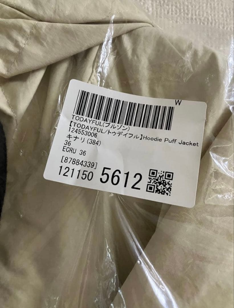 TODAYFUL Hoodie Puff Jacket/中綿ブルゾン