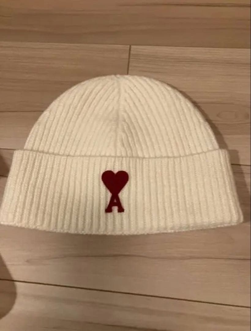 AMI Paris ニット帽 ビーニー 白