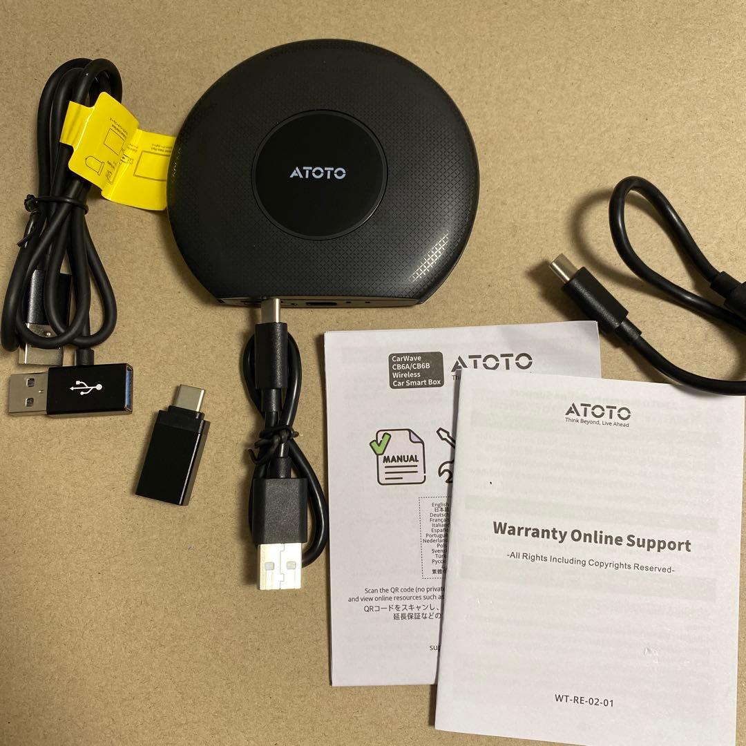 ATOTOZONE CB6 ワイヤレスCarplay AndroidAuto