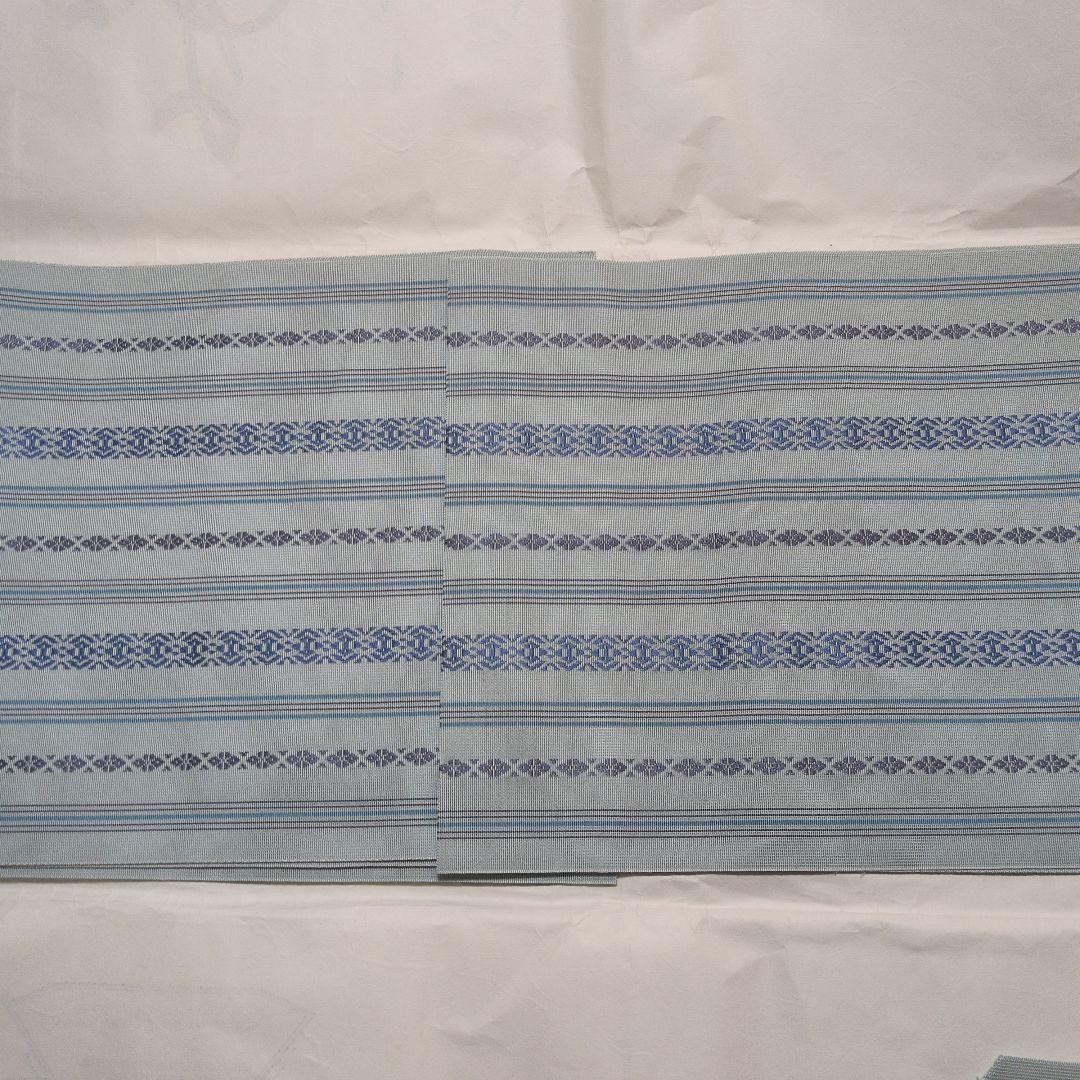 博多織 紗八寸名古屋帯 青系