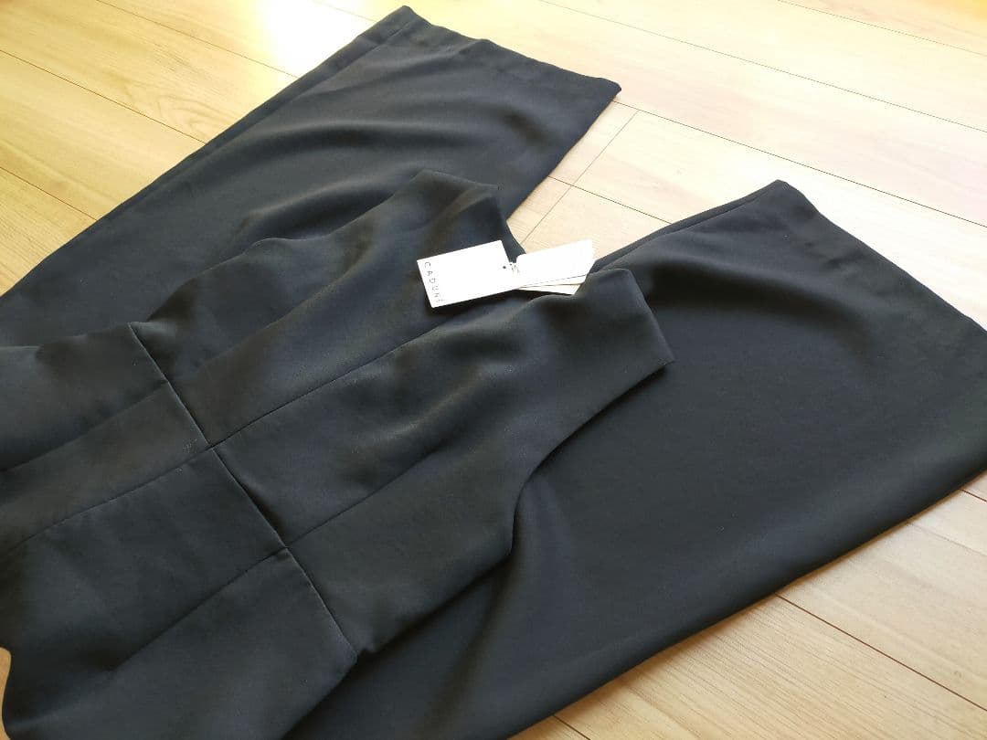 新品CADUNE カデュネ ハートカットオールインワン 黒36サイズ