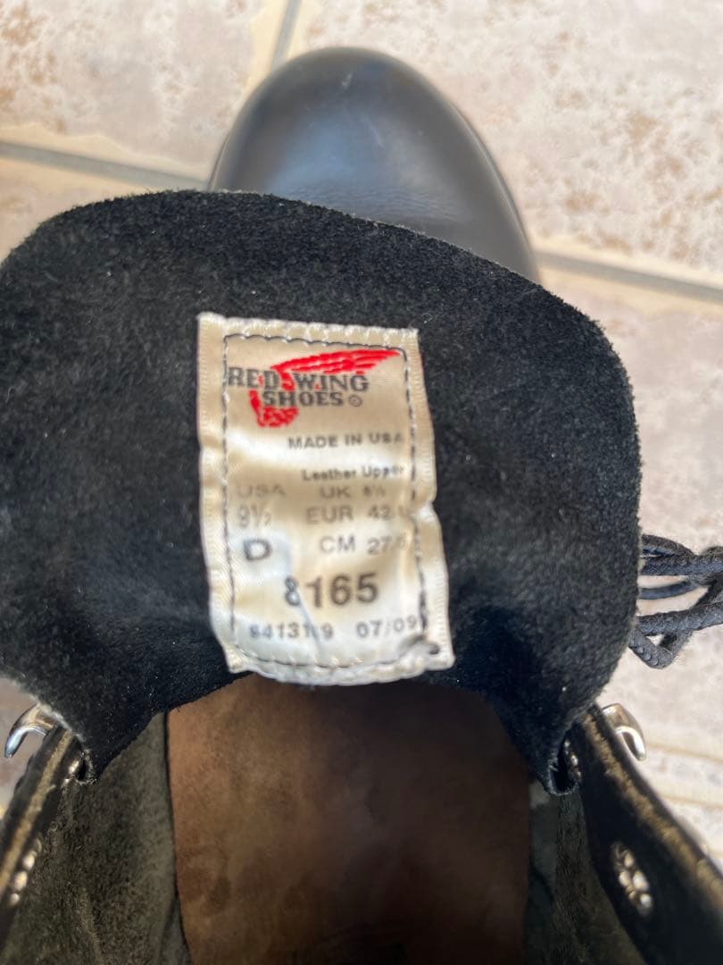 レッドウィング　8165 ブラック　27.5cm